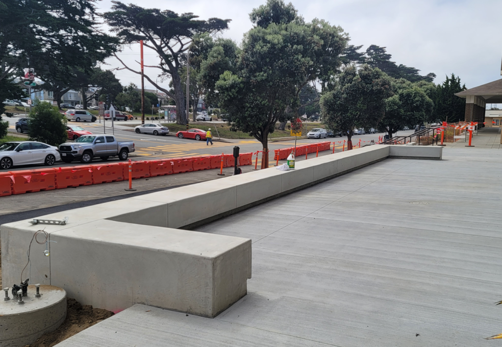 St. Ignatius main entry bench